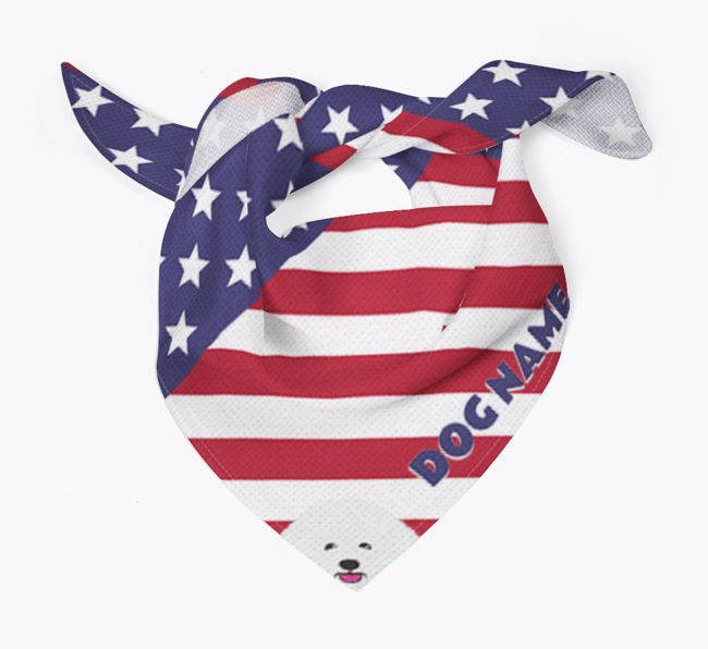 Personalized Stars and Stripes Bandana for your {breedFullName}